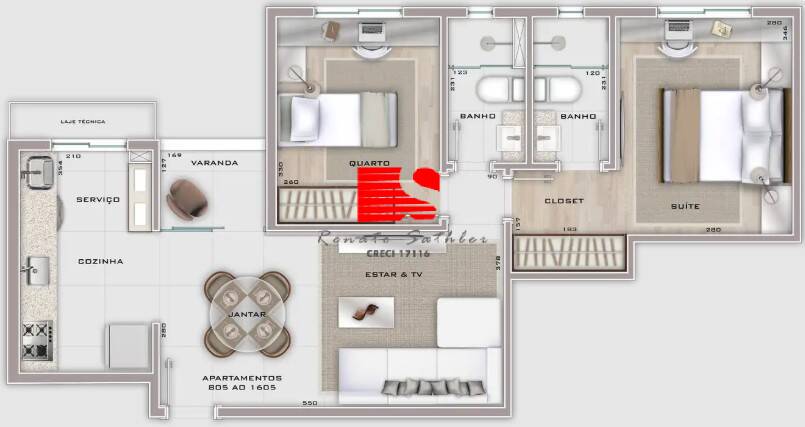 Apartamento, 3 quartos, 83 m² - Foto 3