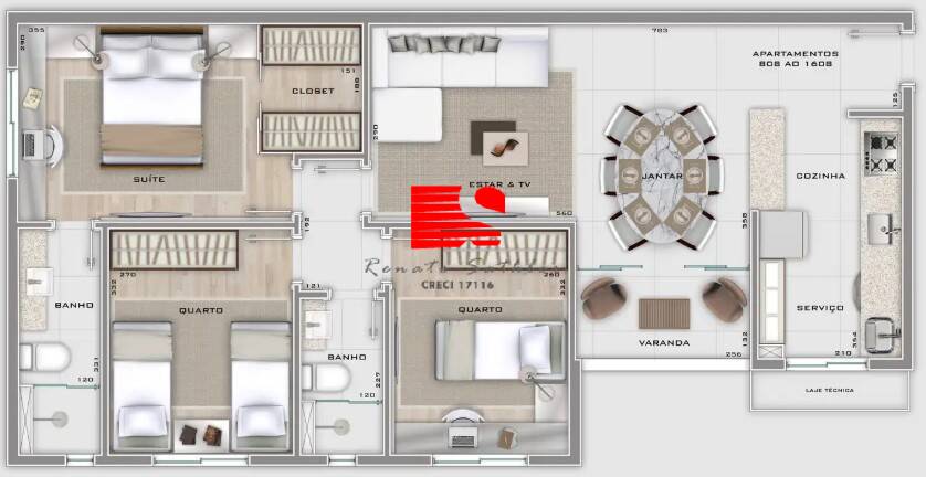 Apartamento, 3 quartos, 83 m² - Foto 2